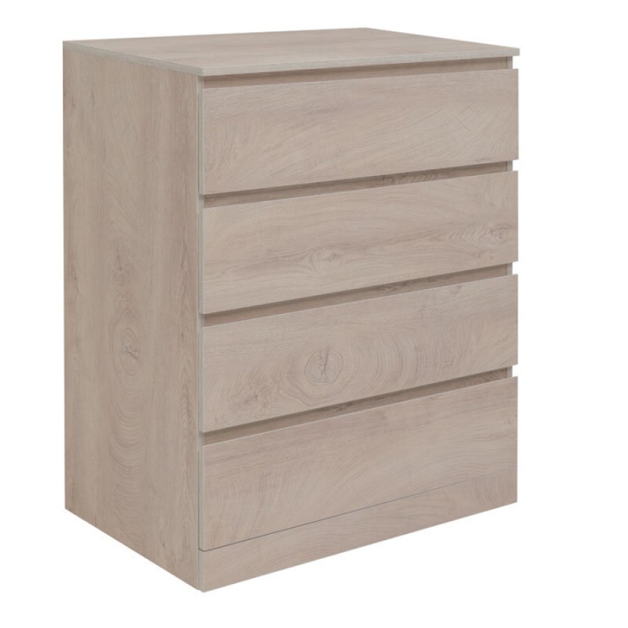 Комод Aquanet Сканди, 80 x 48.3 х 101.7 см, напольный, 4 ящика, дуб эдгрейн, 00302541