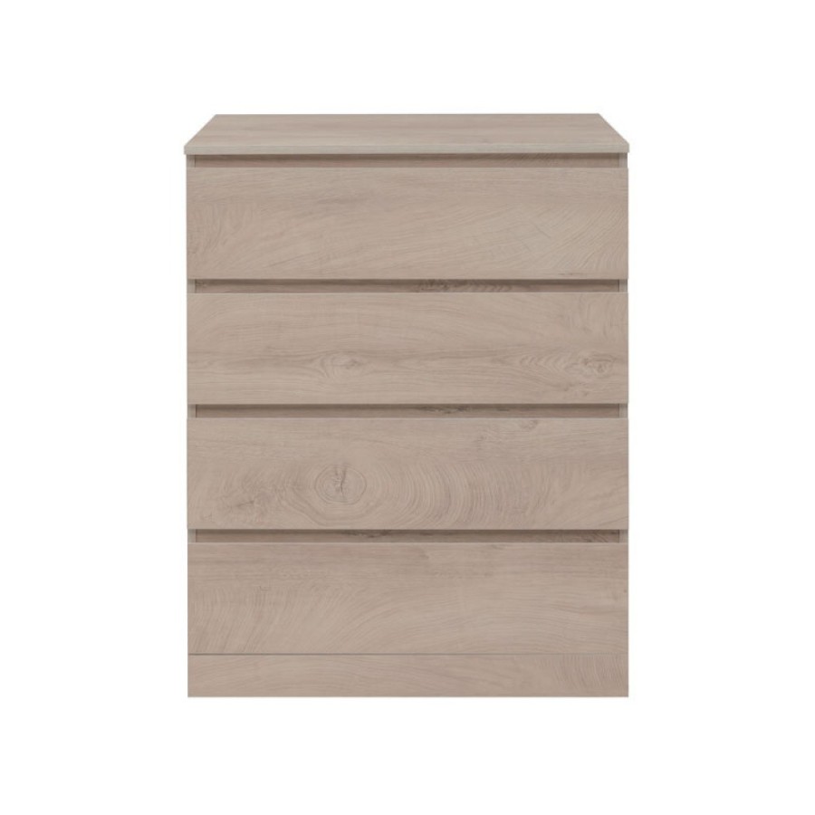 Комод Aquanet Сканди, 80 x 48.3 х 101.7 см, напольный, 4 ящика, дуб эдгрейн, 00302541