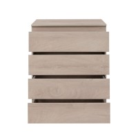 Комод Aquanet Сканди, 80 x 48.3 х 101.7 см, напольный, 4 ящика, дуб эдгрейн, 00302541