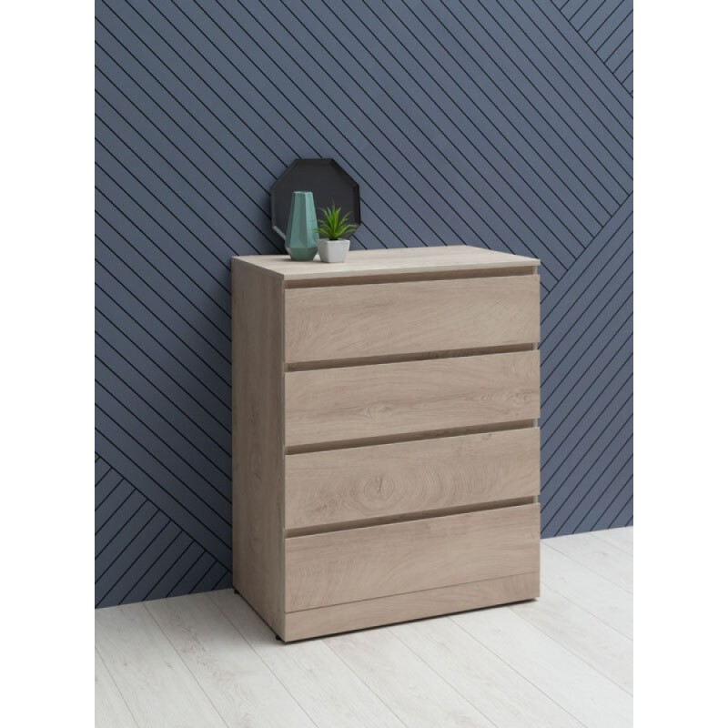 Комод Aquanet Сканди, 80 x 48.3 х 101.7 см, напольный, 4 ящика, дуб эдгрейн, 00302541
