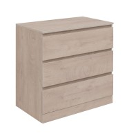 Комод Aquanet Сканди, 80 x 48.3 х 79.7 см, напольный, 3 ящика, дуб эдгрейн, 00302543