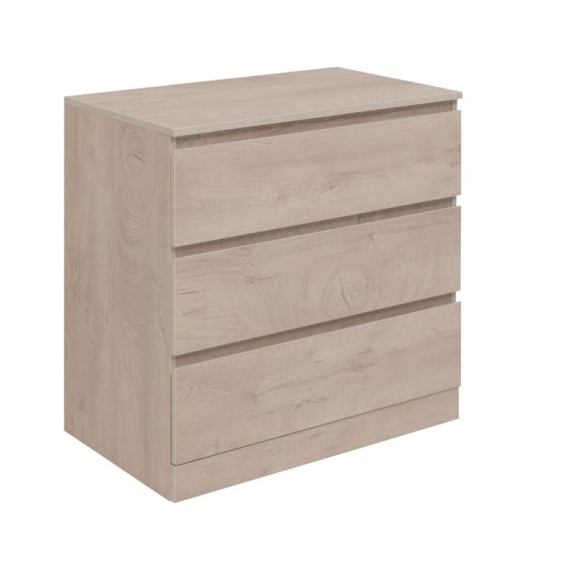 Комод Aquanet Сканди, 80 x 48.3 х 79.7 см, напольный, 3 ящика, дуб эдгрейн, 00302543