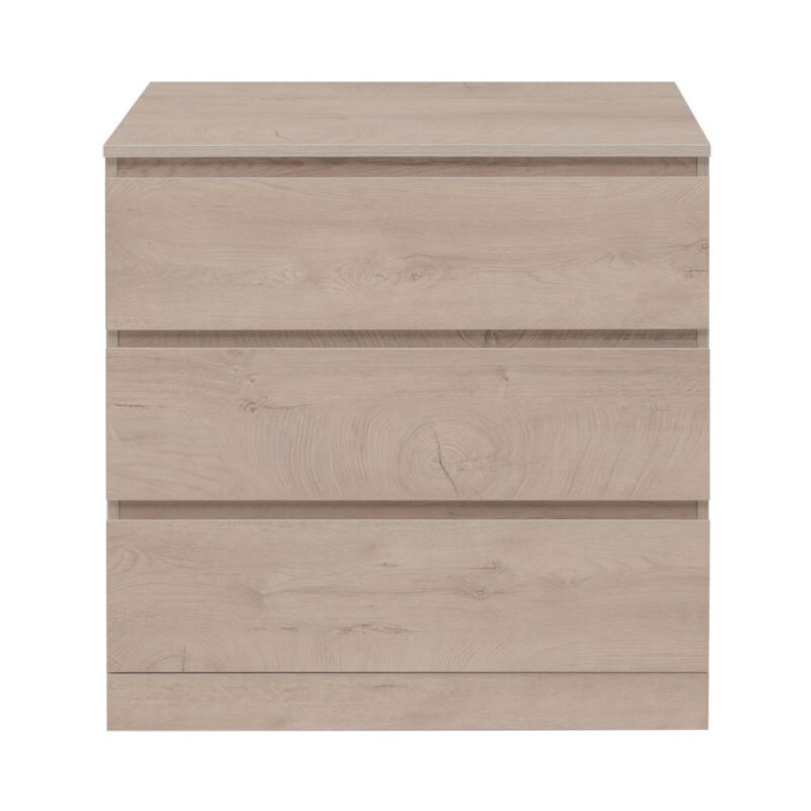 Комод Aquanet Сканди, 80 x 48.3 х 79.7 см, напольный, 3 ящика, дуб эдгрейн, 00302543