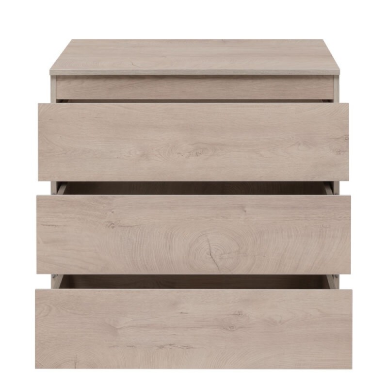 Комод Aquanet Сканди, 80 x 48.3 х 79.7 см, напольный, 3 ящика, дуб эдгрейн, 00302543