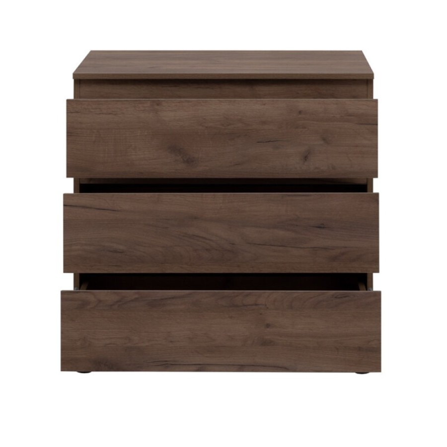 Комод Aquanet Сканди, 80 x 48.3 х 79.7 см, напольный, 3 ящика, дуб крафт, 00302544