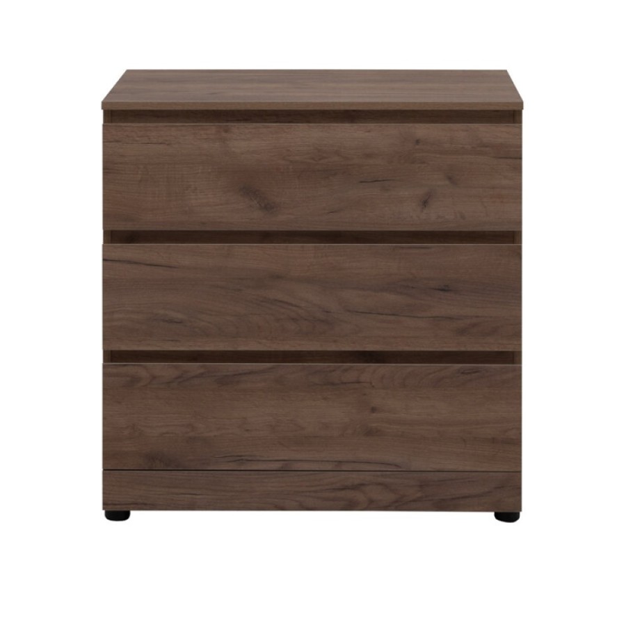 Комод Aquanet Сканди, 80 x 48.3 х 79.7 см, напольный, 3 ящика, дуб крафт, 00302544