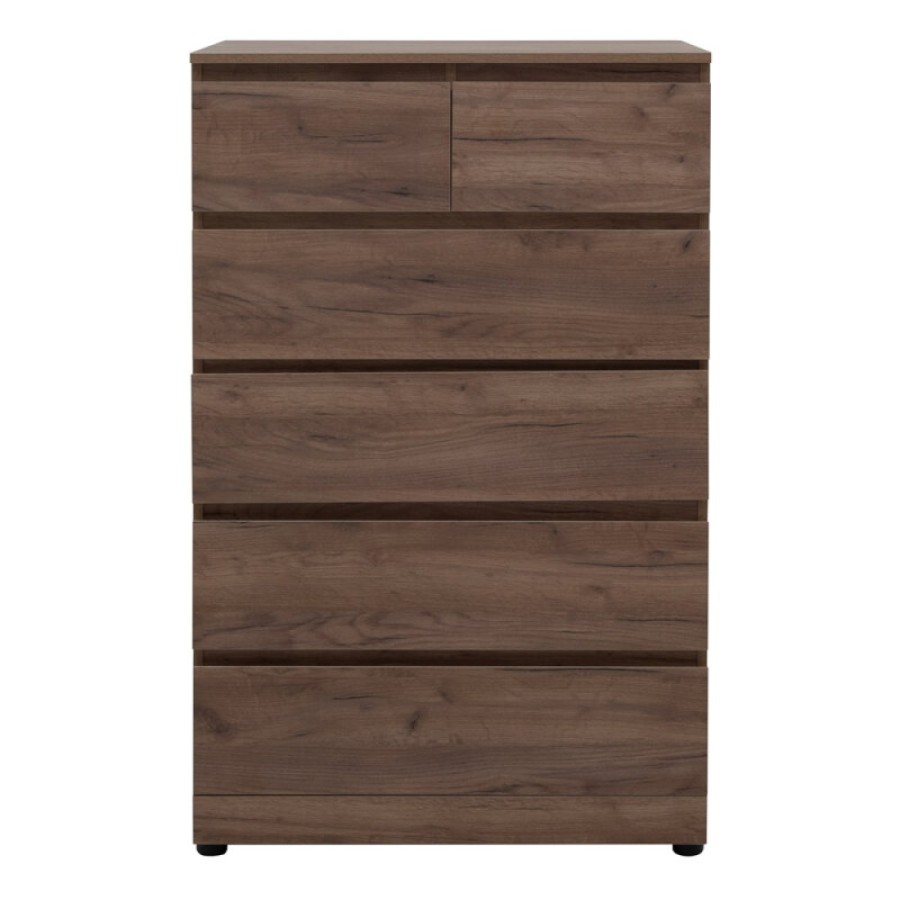 Комод Aquanet Сканди, 80 x 48.3 х 124.7 см, напольный, 6 ящиков, дуб крафт, 00302546