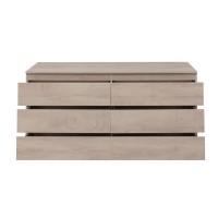 Комод Aquanet Сканди, 160 x 48.3 х 79.7 см, напольный, 6 ящиков, дуб эдгрейн, 00302547