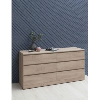 Комод Aquanet Сканди, 160 x 48.3 х 79.7 см, напольный, 6 ящиков, дуб эдгрейн, 00302547