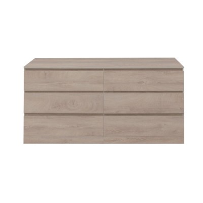 Комод Aquanet Сканди, 160 x 48.3 х 79.7 см, напольный, 6 ящиков, дуб эдгрейн, 00302547