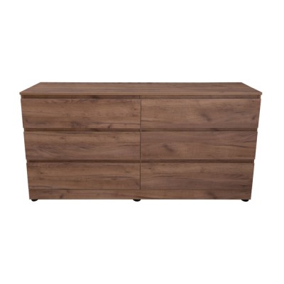 Комод Aquanet Сканди, 160 x 48.3 х 79.7 см, напольный, 6 ящиков, дуб крафт, 00302548