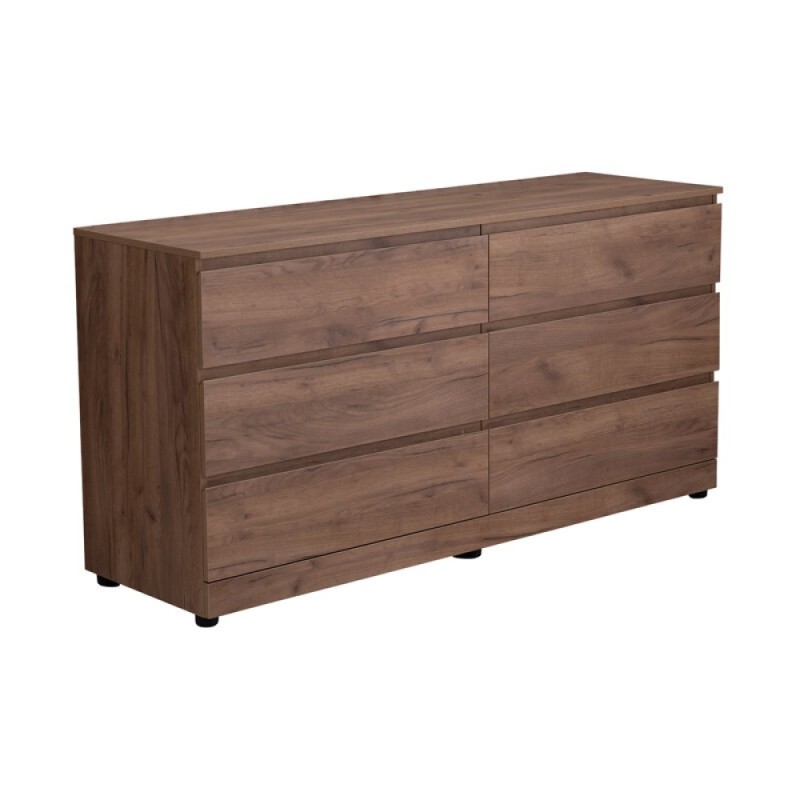 Комод Aquanet Сканди, 160 x 48.3 х 79.7 см, напольный, 6 ящиков, дуб крафт, 00302548