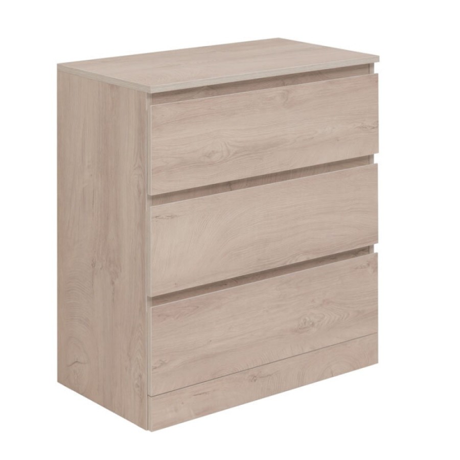 Комод Aquanet Сканди, 70 x 40.3 х 79.7 см, напольный, 3 ящика, дуб эдгрейн, 00302549