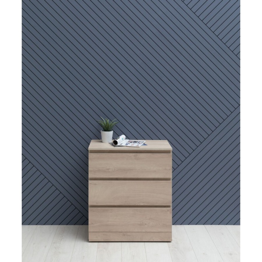 Комод Aquanet Сканди, 70 x 40.3 х 79.7 см, напольный, 3 ящика, дуб эдгрейн, 00302549