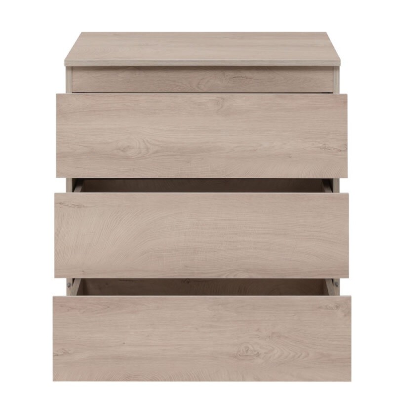 Комод Aquanet Сканди, 70 x 40.3 х 79.7 см, напольный, 3 ящика, дуб эдгрейн, 00302549