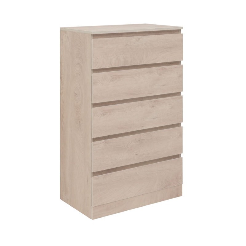 Комод Aquanet Сканди, 70 x 40.3 х 113.7 см, напольный, 5 ящиков, дуб эдгрейн, 00302551