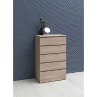 Комод Aquanet Сканди, 70 x 40.3 х 113.7 см, напольный, 5 ящиков, дуб эдгрейн, 00302551