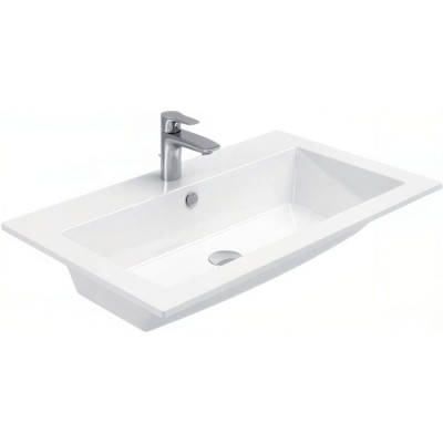 Раковина Aquanet Мокка, 00303658, 85 см, искусственный камень, белая