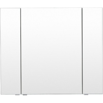 Зеркальный шкаф Aquanet Алвита New, 90 см, цвет серый матовый, 303895