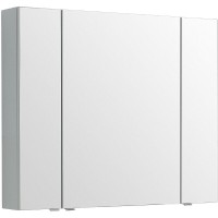 Зеркальный шкаф Aquanet Алвита New, 90 см, цвет серый матовый, 303895