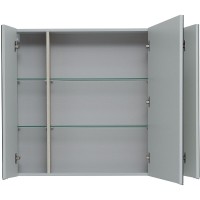 Зеркальный шкаф Aquanet Алвита New, 90 см, цвет серый матовый, 303895