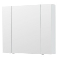 Зеркальный шкаф Aquanet Алвита New, 90 см, цвет белый матовый, 303897