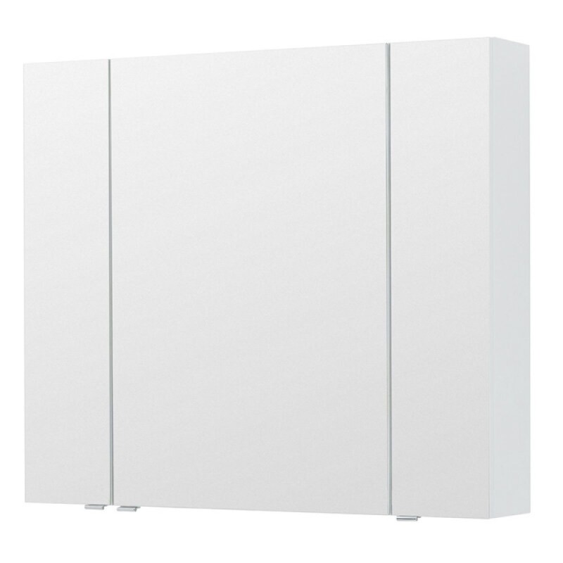 Зеркальный шкаф Aquanet Алвита New, 90 см, цвет белый матовый, 303897