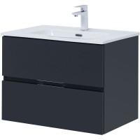 Тумба под раковину Aquanet Алвита New 70 см, подвесная, цвет антрацит матовый, 303908