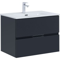 Тумба под раковину Aquanet Алвита New 70 см, подвесная, цвет антрацит матовый, 303908