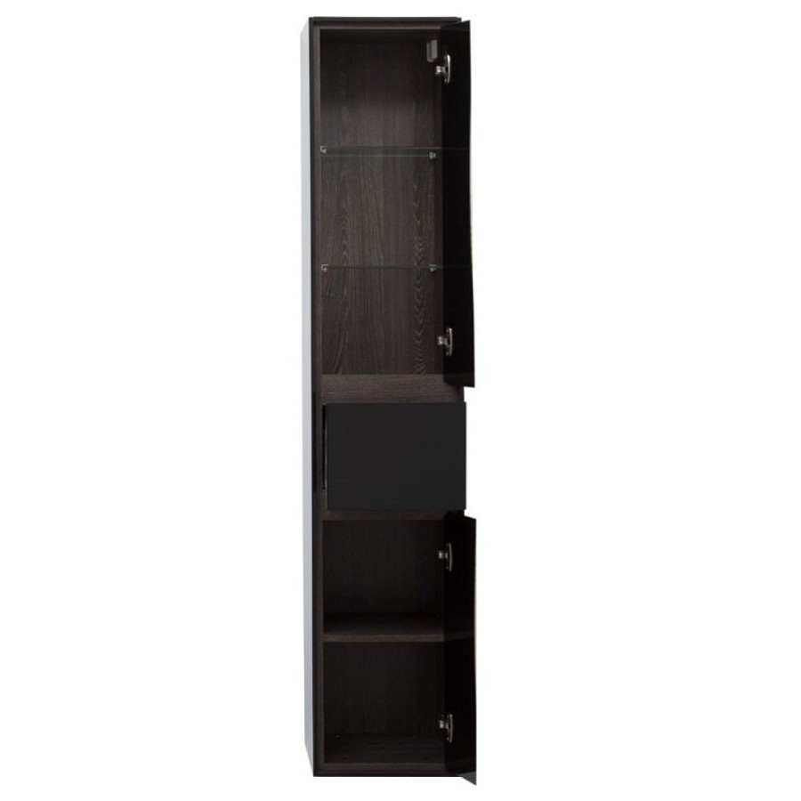 Пенал Aquanet Милан 306377, 35 см, правый, подвесной, цвет черный