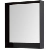 Зеркало Aquanet Милан 306387, 80 см, с LED подсветкой, цвет черный