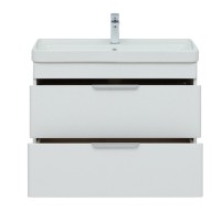 Тумба под раковину Aquanet Ирис new 70, подвесная, 2 ящика, белый глянец, 00310145