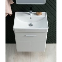 Тумба под раковину Aquanet Ирис new 60, подвесная, 1 ящик 2 фасада, белый глянец, 00310148