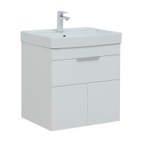Тумба под раковину Aquanet Ирис new 70, подвесная, 1 ящик 2 фасада, белый глянец, 00310149