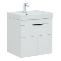 Тумба под раковину Aquanet Ирис new 70, подвесная, 1 ящик 2 фасада, белый глянец, 00310149