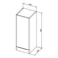 Пенал Aquanet Ирис 00310155 new 30, подвесной, белый глянец