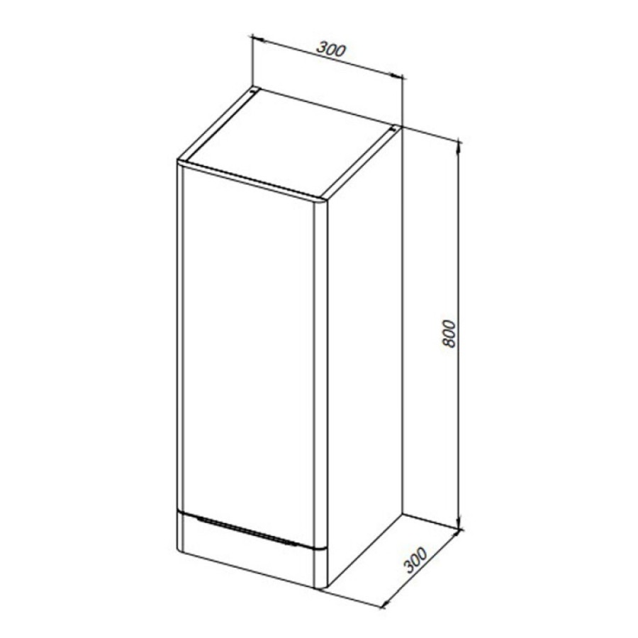 Пенал Aquanet Ирис 00310155 new 30, подвесной, белый глянец