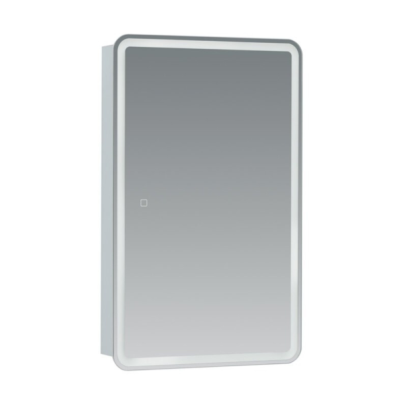 Зеркальный шкаф Aquanet Оптима (Optima), 50 х 80 см, с LED подсветкой, сенсорный выключатель, 00311859