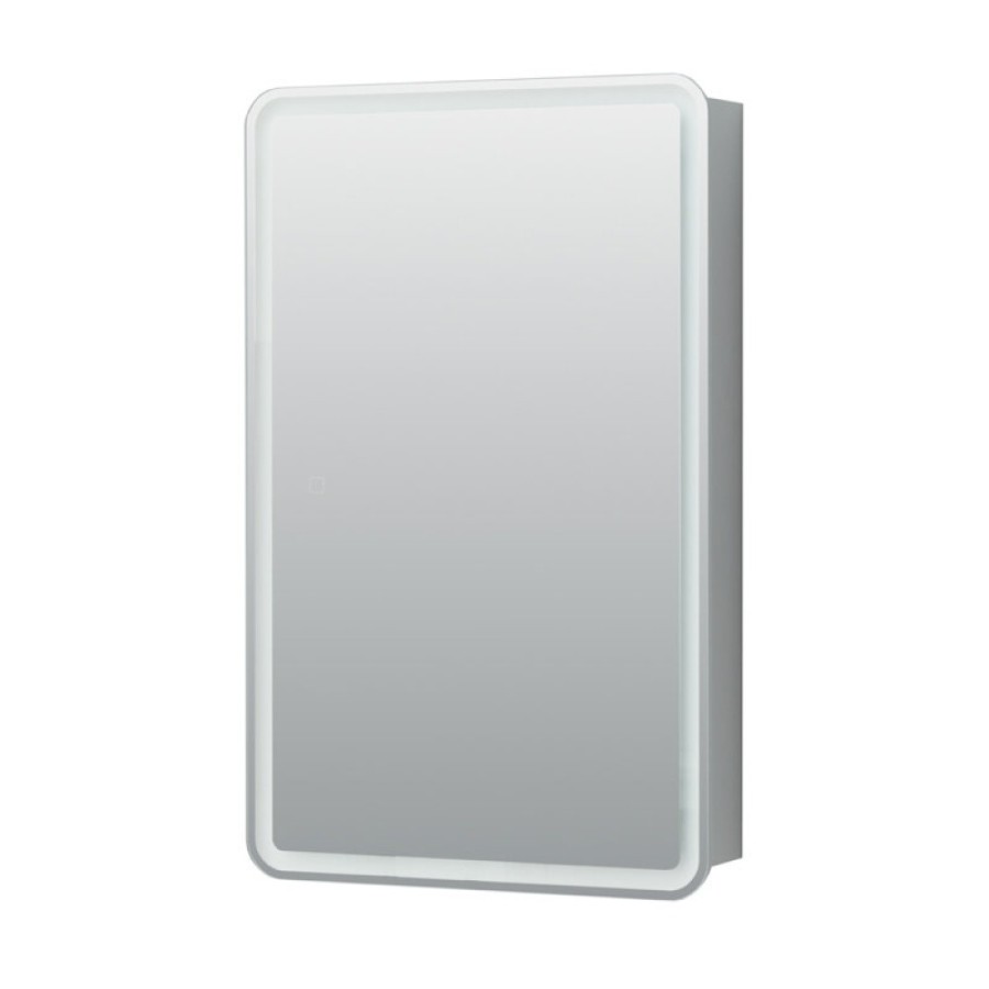 Зеркальный шкаф Aquanet Оптима (Optima), 50 х 80 см, с LED подсветкой, сенсорный выключатель, 00311859