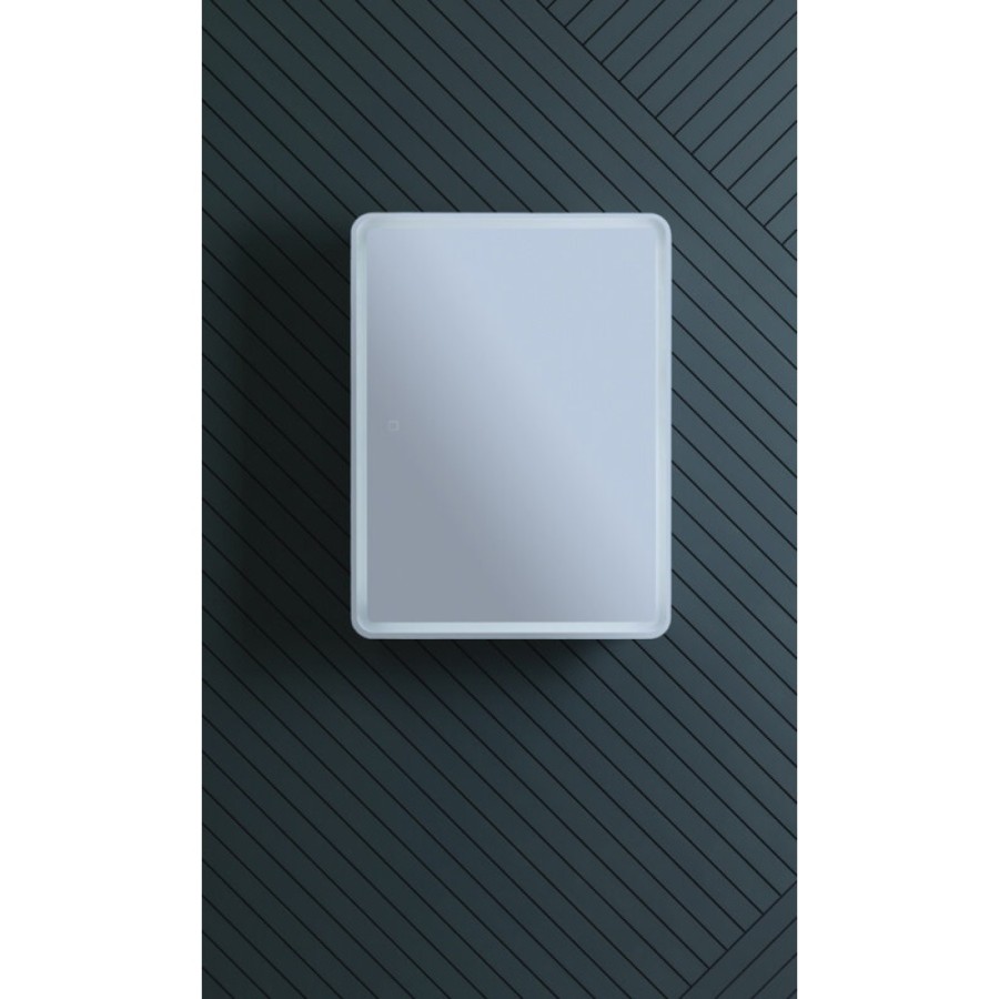 Зеркальный шкаф Aquanet Оптима (Optima), 60 х 80 см, с LED подсветкой, сенсорный выключатель, 00311860