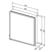 Зеркальный шкаф Aquanet Оптима (Optima), 70 х 80 см, с LED подсветкой, сенсорный выключатель, 00311861