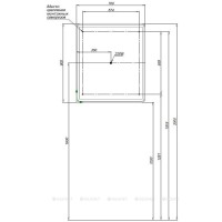 Зеркальный шкаф Aquanet Оптима (Optima), 70 х 80 см, с LED подсветкой, сенсорный выключатель, 00311861