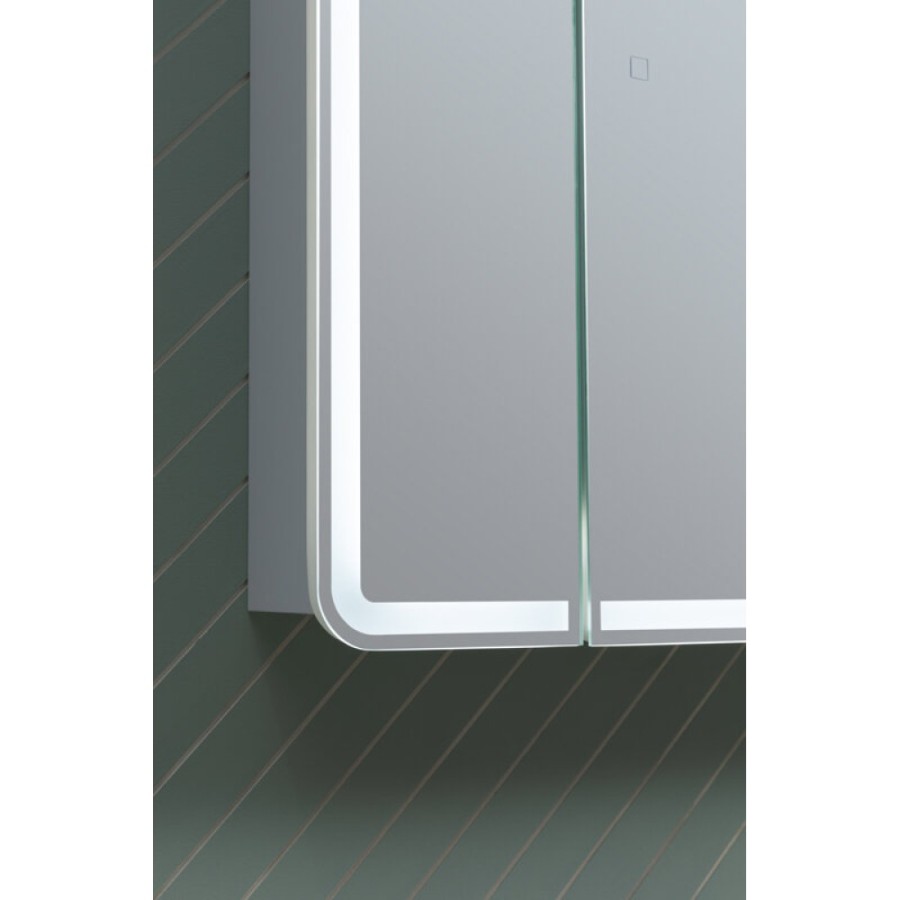 Зеркальный шкаф Aquanet Оптима (Optima), 70 х 80 см, с LED подсветкой, сенсорный выключатель, 00311861