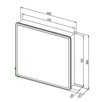 Зеркальный шкаф Aquanet Оптима (Optima), 80 х 80 см, с LED подсветкой, сенсорный выключатель, 00311862