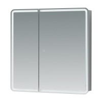Зеркальный шкаф Aquanet Оптима (Optima), 80 х 80 см, с LED подсветкой, сенсорный выключатель, 00311862
