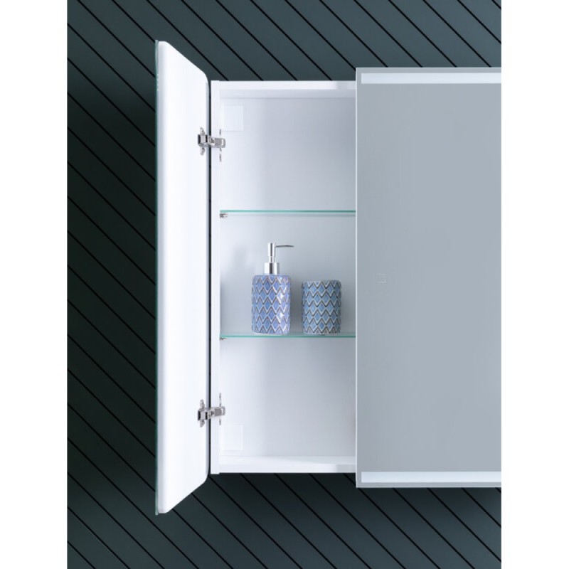 Зеркальный шкаф Aquanet Оптима (Optima), 80 х 80 см, с LED подсветкой, сенсорный выключатель, 00311862