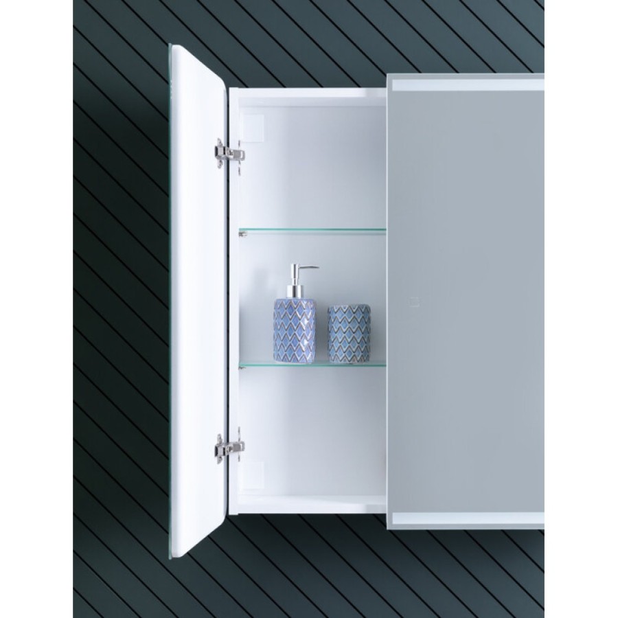 Зеркальный шкаф Aquanet Оптима (Optima), 80 х 80 см, с LED подсветкой, сенсорный выключатель, 00311862