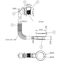 Слив-перелив Aquanet 00312686, для литьевых раковин, хром