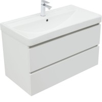 Тумба под раковину Aquanet Вега 316683, 90 см, подвесная, белый