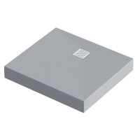 Душевой поддон Bas Essentia КВ ЛП00318, 80 х 80 см, квадратный, литьевой мрамор, графит